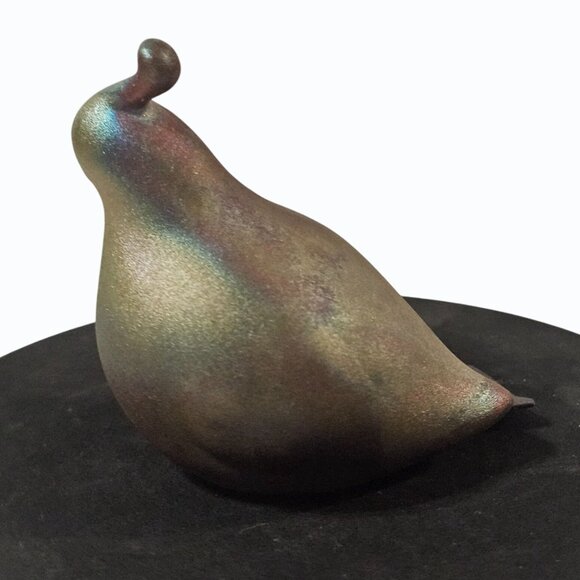 Raku Handcrafted Pottery Iridescent Quail Artist Signed Jeremy Diller - Picture 2 of 6